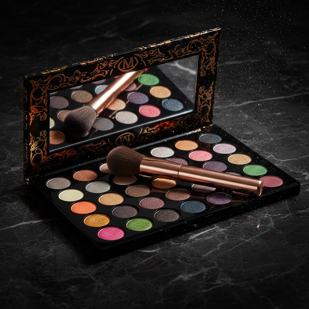 Crown 35 Metal Eyeshadow Palette – Wet & Dry, Metallic & Shimmer Finish