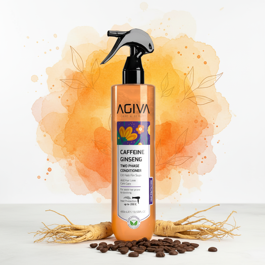 Crown Hair™ Agiva Caffeine & Ginseng Two Phase Heat Protection 400ml