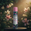 Agiva Ylang Ylang Dry Shampoo with floral background