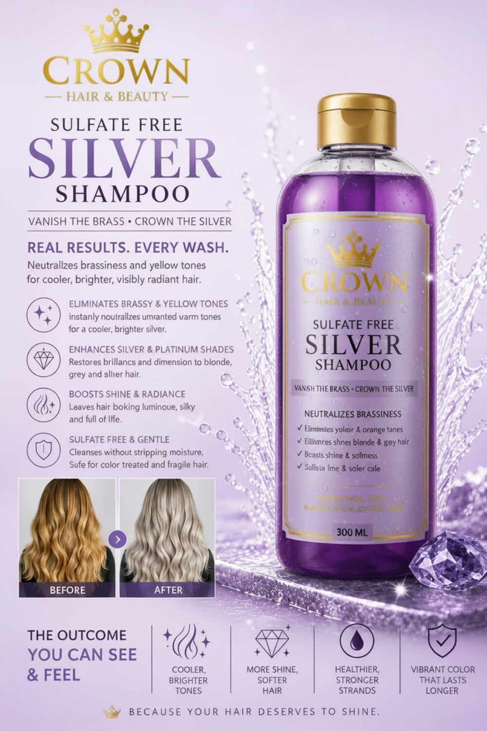 Crown Silver Shampoo - New Label