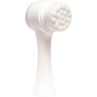 Dual-Sided Facial Cleansing & Exfoliating Brush – Nylon & Silicone